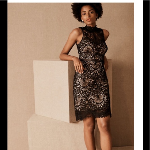 BHLDN Dresses & Skirts - New, with tags, BHLDN Burke Black Lace Dress.
